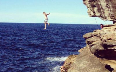 This kid jumped off the cliff!